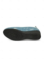 ieftine Pantofi Joși de Damă-pantofi cu pană de balet din denim pentru femei – pantofi confortabili cu vârf rotund pentru ieșiri casual, picnicuri de primăvară și plimbări în grădină