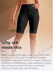 cheap Golf Bottoms-Women&#039;s Golf Shorts Black Dark Navy Bottoms Ladies Golf Attire Clothes Outfits Wear Apparel
