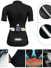 abordables Maillots pour femmes-Femmes Maillot de cyclisme Manche Courte Cyclisme Maillot Top avec 3 poches arrière Écran solaire Résistant aux UV Respirant Séchage Rapide Vert Des sports Vêtement Tenue