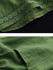 abordables Pantalones cortos calientes-Mujer Pantalón corto Pantalones cortos de verano Pantalones cortos de playa Vacaciones Vintage Moda Corto Alta cintura Plano Correa Bolsillo Cintura elástica Comodidad Ligero Suave Microelástico