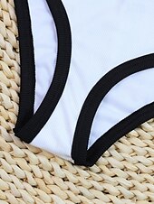 cheap Bikini Sets-Women&#039;s Swimwear Bikini 2 Piece Swimsuit Patchwork Tropical Beach Wear Color Block U Neck Sleeveless Bathing Suits