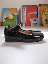 economico Ballerine per bambina-scarpe mary jane nere verniciate per bambine con cinturino a strappo – scarpe eleganti per la scuola elementare