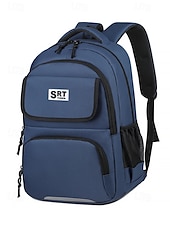 billiga Högskoleryggsäckar-Casual ryggsäck för män med flera fack, slitstarkt nylonmaterial, snygg design för skola, resor och vardagsbruk - finns i grönt, grått, blått och svart