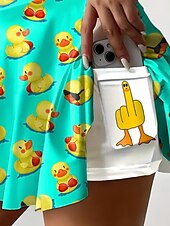 levne Grafické sukně-Womenské krátké sukňové culotes Mini sukně Havajské Plážové oblečení Neformální Léto Mini Střední Pas Sukně Grafika Zvíře Plissé Elastické Dovolená Fitness Zelená Léto Polyester