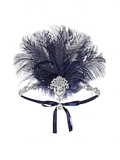 olcso Kiegészítők és még sok más-A nagy Gatsby Flapper fejpánt Gyöngyös karkötő Fülbevaló A nagy Gatsby Toll Retro Csillogó glitter Női Farsang Valentin nap Álarcos mulatság Party estélyi viselet Álarcos mulatság Fesztivál Felnőttek