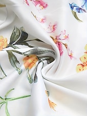 halpa Kukkakuosi-Naisten leggings capri-housut korkea elastisuus lomamuoti vintage vasikanpituus korkea vyötärö kukkakuvioinen painatus hengittävä pehmeä joustava virallinen lomatoimisto robininmunan sininen valkoinen