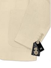 economico Abiti casual-Completi da sposa in lino rosa e blu cielo moda casual estivi a tinta unita adattamento standard 2 pezzi monopetto a un bottone