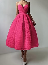 baratos Vestidos Longos &amp; Gowns-Vestidos de Coquetel em A Vestido Estilo Celebridade Formal para Casamento Comprimento até o Chão Sem Manga Decote Profundo Cinto Faixa Tule com Flor de Rosa
