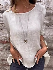 economico Camicie-Per donna Maglietta Grafico Semplice Moda Moderno Casual Mezza Manica Girocollo Top Regolari Quotidiano Weekend Bianco Giallo Verde Estate