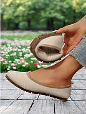 preiswerte Ballerinas für Damen-Atmungsaktive Barfuß-Flyknit-Ballerinas für Damen in weiter Ausführung – leichte, flexible Schlupfschuhe für den Alltag und Komfort im Freien