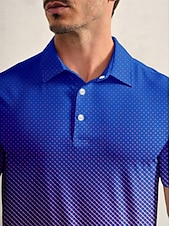 halpa Miesten golfvaatteet-Miesten Poolopaita Sininen Lyhythihainen Topit Golfasut Vaatteet Asut Wear Apparel