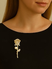 preiswerte Schals für Damen-elegante Rosenblütenbrosche mit Perle – mit Strasssteinen besetzte Vintage-Anstecknadel für Damen, ideal als Muttertagsgeschenk, für formelle Anlässe und Blazer