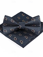 abordables Fiesta de cena-Corbata de Moño Vintage para Boda de Hombres Fiesta Regreso a Casa Corbata de Moño con Estampado Floral Burdeos Azul Marino Verde Oscuro