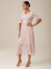 cheap Cocktail Dress-Women&#039;s Maxi Dress Cocktail Dress Wedding Guest Dress Semi Formal Dress A Line Dress Elegant Work Birthday Flutter Sleeve Wedding Guest Cocktail Party Formal Evening Regular Fit Solid Color Plain