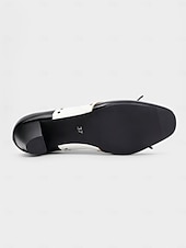 voordelige Dames Oxfordschoenen-Dames Zwart en Wit Oxford Heels - Vintage Gatsby 1930s Stijl Gespschoenen met Middenhak voor Kantoorgebruik Retro Feesten en Dagelijkse Elegantie