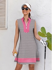 billiga Golfklänningar-Dam golfklänning Rosa Ärmlös Golfkläder för damer Kläder Outfits Bär kläder