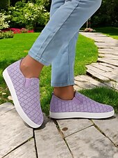 economico Sneakers da donna-scarpe slip-on da donna in maglia – stile traspirante ed elegante per le donne durante i picnic primaverili, le passeggiate al parco e le commissioni quotidiane