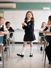 economico Ballerine per bambina-scarpe mary jane nere verniciate per bambine con cinturino a strappo – scarpe eleganti per la scuola elementare