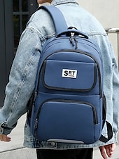 billiga Högskoleryggsäckar-Casual ryggsäck för män med flera fack, slitstarkt nylonmaterial, snygg design för skola, resor och vardagsbruk - finns i grönt, grått, blått och svart
