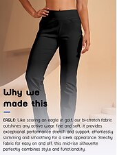 cheap Golf Bottoms-Women&#039;s Golf Pants Black Dark Navy Bottoms Ladies Golf Attire Clothes Outfits Wear Apparel