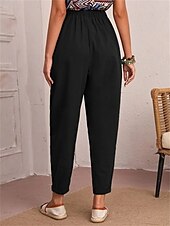 economico Pantaloni-Per donna Pantaloni Affusolati Chinos Moda Streetwear Essenziale Lunghezza alla caviglia Vita media Semplice Tasca Elastico in vita Comodità All&#039;aperto Micro-elastico Vacanza Streetwear Quotidiano