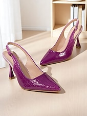 olcso Stiletto sarkú cipők-női lakkbőr slingback sarkú cipő - hegyes orrú krok textúra gradiens színű tűsarkú üzleti találkozókra
