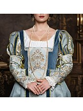 preiswerte Kleid-Mittelalterlich Renaissance Kleid Abschlussballkleider Abendkleid Wikinger Keltischer Ritter Kostüm Damen königlich Halloween Karneval Maskerade Leistung LARP Renaissance-Messe Erwachsene Kleid
