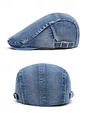 economico Cappelli da donna-berretto piatto in denim da donna con vestibilità regolabile, stile casual per primavera ed estate, perfetto per attività all&#039;aperto, uso quotidiano e viaggi