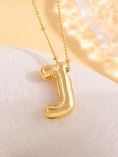 abordables Collier pour femme-Collier pendentif lettre bulle plaqué or – bijou personnalisé avec initiales de 26 lettres de l&#039;alphabet pour femmes et filles – style minimaliste tendance pour anniversaire, remise de diplôme ou usage quotidien
