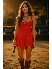 abordables Vestido Sencillo-Vestido Boho de Mujer Vestido Occidental Vestido Vintage Mini Vestido de Línea A Vestido Deslizable Vacaciones Casual Boho Salida Playa Ajuste Regular Color Sólido Sin Mangas Tirantes Espagueti Negro