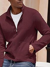 economico Giubbotti e cappotti da uomo-Per uomo Giacca Leggera Giacca a nido d&#039;ape Giacca Casual Vacanza Quotidiano Caldo Tasca Autunno &amp; Inverno Semplice Moda Classico Collo alla coreana Regolare Nero Bianco Vino Cachi Verde militare
