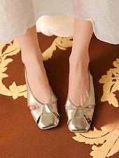 cheap Women&#039;s Flats-Women&#039;s Silver Open Toe Slingback Flats with Crisscross Design - Chic Daily Date Shoes for Modern Women