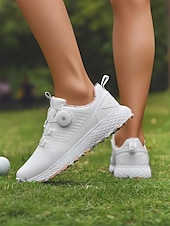 preiswerte Damen Golfschuhe-graue, wasserdichte Golfschuhe für Damen mit Drehverschluss – bequeme, rutschfeste Sportschuhe für das Training im Freien, Turniere oder Regentage