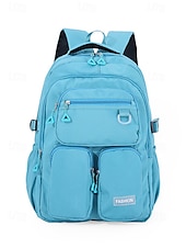 cheap Kids &amp; Teen Backpacks-Women&#039;s Waterproof Nylon Campus Backpack with Multi-Pocket Storage - Lightweight Large Capacity College Bag for Teens to School and Daily Commuting