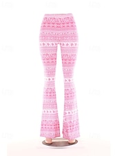 ieftine picior lat și talie înaltă-Pentru femei Pantaloni Casual Boho Lungime totală Natural Floare Imprimare Confortabil Exterior Comfortabil În aer liber Vacanță Magenta Galben Auriu Bleumarin Negru Vară Fit regulat