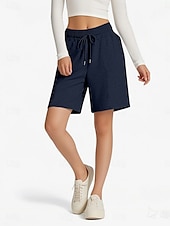 economico Pantaloncini-Shorts da Donna Chinos Vacanza Moda Streetwear Corti Alta Vita Semplice Con Tasche Elastica Comodi Morbidi Confortevoli Elasticizzati All&#039;aperto Street Rosa Blu Marino Marrone Grigio Estate Primavera