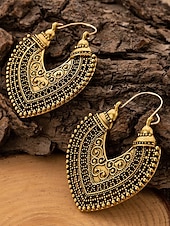 abordables Boucle d&amp;#39;oreille pour femme-Boucles d&#039;oreilles pendantes bohèmes vintage pour femmes – Boucles d&#039;oreilles à crochet de style tribal en alliage léger pour femmes – Idéales pour les festivals, les fêtes, les tenues décontractées et les cadeaux