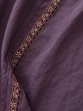 abordables Chemises-Femmes Gilet en coton et lin Chemisier Fleur Élégant Moderne Sans manches Bretelle Hauts Réguliers Fête Sortir Broderie Violet Été