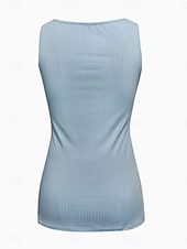 levne Hladký tílko-Dámské Tílko do košilky Bez vzoru Elegantní Na běžné nošení Bez rukávů Do V Běžné topy Denní Dovolená Krajka Nabírané šaty Černá Bílá Žlutá Světlá růžová Vodní modrá Léto Jaro