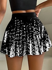 voordelige Grafische rokken-Dames Rok Modieus Casual Mini Hoge taille Rokken Grafisch Geometrisch Abstract Rekbaar Dagelijks Amethist Wit blauw Groen Zomer Polyester