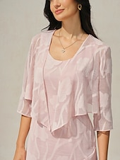 tanie Eleganckie topy-Damskie wzrusza ramionami Jednokolorowe Elegancja Elegancki Podstawowy Rękaw 3/4 Półgolf Asymetryczna Kwadratowy dekolt Crop Topy Gość weselny Ślub na plaży Rumiany róż Lato Wiosna Jesień
