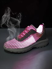 levne Dámské tenisky-Dámské lehké šedé síťované běžecké tenisky se šněrováním pro jogging, fitness a venkovní cvičení