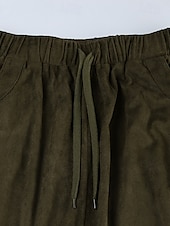 preiswerte Schlichte Röcke-Damen Rock Schwingend Spitzenrock Lässig Boho Maxi Mittlere Taille Röcke Einfarbig Spitze Urlaub Ferien Grün Sommer Polyester