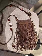 economico Borse a Tracolla-Borsa a tracolla boho da donna con frange e tracolla con perline – borsa a tracolla vintage in pelle scamosciata per festival, viaggi e outfit casual
