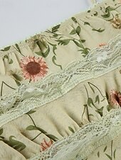 preiswerte Boho Tops-Damen Boho-Hemd Bluse Blume Modern Boho Ärmellos Träger Normale Oberteile Täglich Ferien Druck Aprikose Sommer