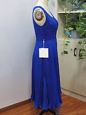 cheap With Jacket-Two Piece Mother of the Bride Dress Wedding Guest Church Elegant &amp; Luxurious Scoop Neck Tea Length Chiffon 3/4 Length Sleeve Short Jacket Dresses with Lace Ruching 2025 free custom size