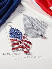 cheap Women&#039;s Earring-Women&#039;s Patriotic American Flag Earrings - Red, White and Blue Earrings, Multiple Looks for Women, Perfect for 4th of July and National Holidays, Stylish American Flag Jewelry Collection