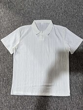 levne Pánské klasické polo-Pánské Golfová košile Golfové polokošile Práce Ležérní Klopa Krátký rukáv Základní Moderní Bez vzoru Knoflíky Žakár Léto Běžný Černá Bílá Vodní modrá Khaki Armádní zelená Šedá Golfová košile
