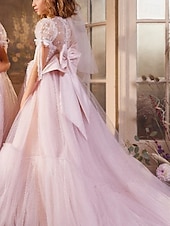 baratos tutus infantil-De Baile Até os Joelhos Vestido para Meninas das Flores Festa de 15 Anos Elsa congelada Meninas Lindo Vestido de Baile Tule com Franzido Estilo real Tutu Ajuste 3-16 anos