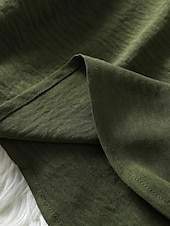 billige Kvinne Enkle Topper-Dame Bluse Helfarge Stilfull Fritid Kortermet V-hals Vanlige topper Daglig Svart Militærgrønn Blå Sommer